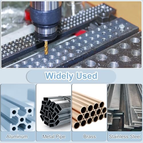2pcs Spiral Flute Thread Taps 2-56 Unc 2b Machine Threading Tap Bit Titanium Coated Screw Tapping Repair Tool M2 High-speed