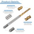 2pcs Spiral Flute Thread Taps 2-56 Unc 2b Machine Threading Tap Bit Titanium Coated Screw Tapping Repair Tool M2 High-speed