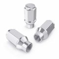 20pcs Chrome Silver Bulge Lug Nuts 1 2x20 Threads 75 Inch Length Et Style Extended Cone Conical Taper Seat Shank Closed End