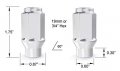 20pcs Chrome Silver Bulge Lug Nuts 1 2x20 Threads 75 Inch Length Et Style Extended Cone Conical Taper Seat Shank Closed End