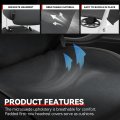Universal Fit Car Seat Covers Full Set Breathable Microsuede Automotive Interior Protectors Airbag Compatible Anti Slip Black