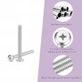 Uxcell M6x60mm Flat Round Head Phillips Screws 10pcs 304 Stainless Steel Drive Machine Full Thread Bright Finish Furniture