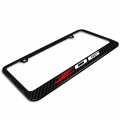 Ipick Image For Chevrolet Corvette C8 Z06 Black Real 3k Carbon Fiber Glossy Finish License Plate Frame