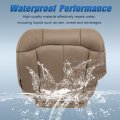 Driver Passenger Side Bottom Top Lean Back Armrests Leather Seat Covers Med Tan For Chevy Silverado 1500 2500 1999 2000 2001
