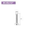 25 Pcs 4-40x1 2 In Machine Screws Phillips Pan Cross Head Fastener Bolts 304 Stainless Steel Silver For Wall Socket And House