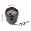 X Autohaux Car 0-8000 Rpm White Led Backlit Tachometer Gauge Meter Kit Matte Black Universal With Red Shift Light
