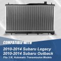 Auto Dynasty Dpi 13281 Factory Style 1-row Cooling Radiator Compatible With Subaru Legacy Outback 3 6l At 10-14 Aluminum Core