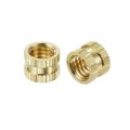 M6 X 6mm L 8mm Od Female Thread Brass Knurled Threaded Insert Embedment Nuts 210pcs 