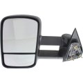 Gmc Sierra 1500 2500 Hd 3500 2001-2006 Door Mirror Driver Side Manual Telescopic Folding Non-heated Textured Black Replacement 