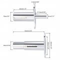 Uxcell Drawer Desk Wardrobe Cabinet Push Plunger Lock 3 4 Cylinder Diameter 1-1 2 Length Zinc Alloy Chrome Finish Keyed Alike