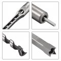 Uxcell Square Hole Drill Bits For Wood 6 4mm X 180mm Mortising Chisel Bit Auger Cutter Tool Woodworking Carpentry Drilling