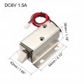 Uxcella Dc 6v 1 5a 11 4mm Electromagnetic Solenoid Lock Assembly For Electirc Cabinet Door