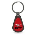 Ford Mustang Gt Red Dome Dark Gunmetal Metal Teardrop Premium Key Chain Keychain Officially Licensed In The Usa 