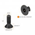Uxcell 8-32x1 2 Flat Head Socket Cap Screws 10 9 Grade Carbon Steel Hex Countersunk Screw Bolts Machine Fasteners Fully