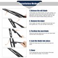 X Autohaux 12 Inch Rear Wiper Blade For Honda Cr-v 17-22 Element 03-11 Nissan Pathfinder 04-12 Quest 11-17 Acura Mdx 07-18