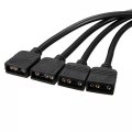 Uxcell Argb Splitter Cable 1 Female To 4 3 Pin Extension Connector Cord Wire For 5050 3528 Led Light Strips 30cm Length