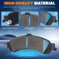 Rear Semi-metallic Brake Pads Fit For Silverado 1500 Gmc Sierra 2001-2006 Cadillac Escalade Avalanche 2002-2006 -4pcs