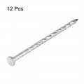 Uxcell Spiral Deck Nails Stainless Steel Nail Shank 77mmx3mm Lxd 12 Pcs