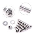 Glarks 280-pieces M4 Pan Head Phillips Stainless Steel Screws Bolts Nuts Lock And Flat Gasket Washers Assortment Kit