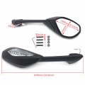 Motorcycle Led Turn Signal Rear View Mirrors Black For Superbike 899 Panigale 14-15 And 1199 12-15 Hkmt252-048-bk
