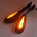 Motorcycle Led Turn Signal Rear View Mirrors Black For Superbike 899 Panigale 14-15 And 1199 12-15 Hkmt252-048-bk