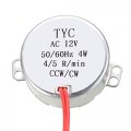 Uxcell Synchronous Gear Motor Ac 12v 4-5rpm 50-60hz Electric Ccw Cw 4w For Fan