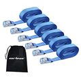 Cartman 1 X 12 Lashing Straps Up To 600lbs Blue Color 6pk In Carry Bag