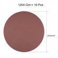 Uxcell 10pcs 9 Inch Hook And Loop Sanding Disc 1200 Grits Flocking Sandpaper For Random Orbit Sander Brown