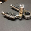 Rider 1 4 Stiletto 4475 Foot Peg P-clamps For Honda Shadow Ace Magna Valkyrie Chrome Body Black Rubber New Aftermarket Products
