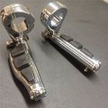 Rider 1 4 Stiletto 4475 Foot Peg P-clamps For Honda Shadow Ace Magna Valkyrie Chrome Body Black Rubber New Aftermarket Products