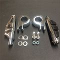 Rider 1 4 Stiletto 4475 Foot Peg P-clamps For Honda Shadow Ace Magna Valkyrie Chrome Body Black Rubber New Aftermarket Products