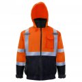 Jorestech Safety Bomber Jacket Waterproof Reflective High Visibility Orange Ansi Class 3 Level 2 Type R Jk-01 L