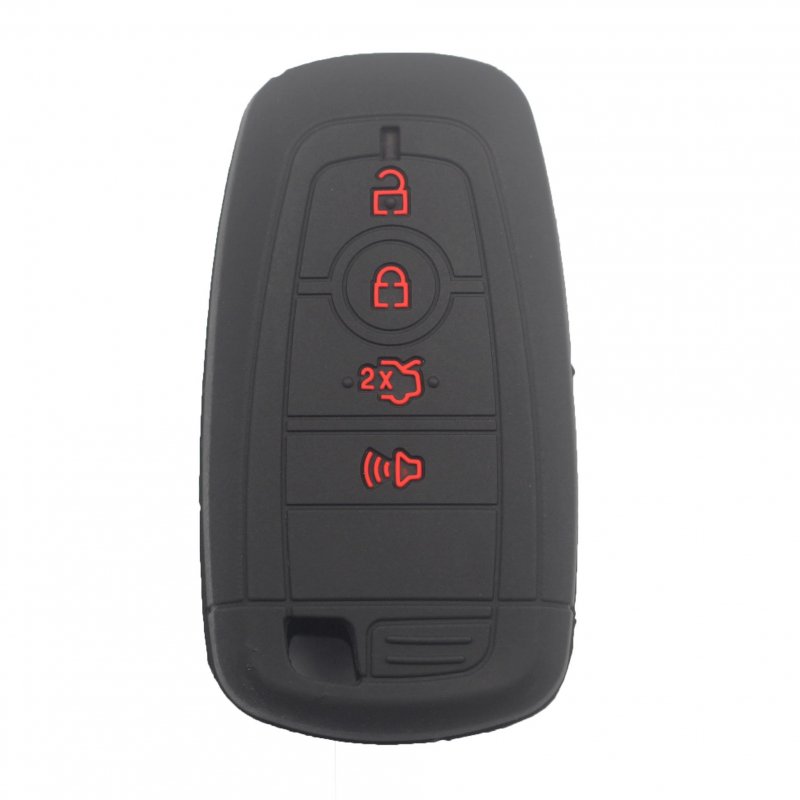 2 Pack Rubber Silicone 4 Button Smart Key Fob Cover Case For Ford Edge Bronco Ranger Escape Fusion Mustang Expedition Explorer