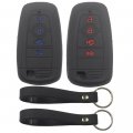 2 Pack Rubber Silicone 4 Button Smart Key Fob Cover Case For Ford Edge Bronco Ranger Escape Fusion Mustang Expedition Explorer 