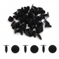 Uxcell 50 Pcs 8mm Dia Hole Black Plastic Rivets Fasteners For Car Auto Bumper Fender