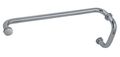 Crl Bm Brushed Nickel 6 Pull Handle 18 Towel Bar Combination With Metal Washers 