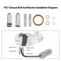 1pz Ebg-sl1 Exhaust Bolt And Gasket For Gy6 50 Cc 70cc 90 110cc 125 150cc Scooters Atvs Go Karts Moped Quad 4 Wheeler Dune