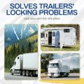 36 In Trailer Cam Bar For Cargo Swing Door Folding Ramp And Rv Hauler Fold Down Hinged Latch Lock Bl3118 Alloy Steel Black