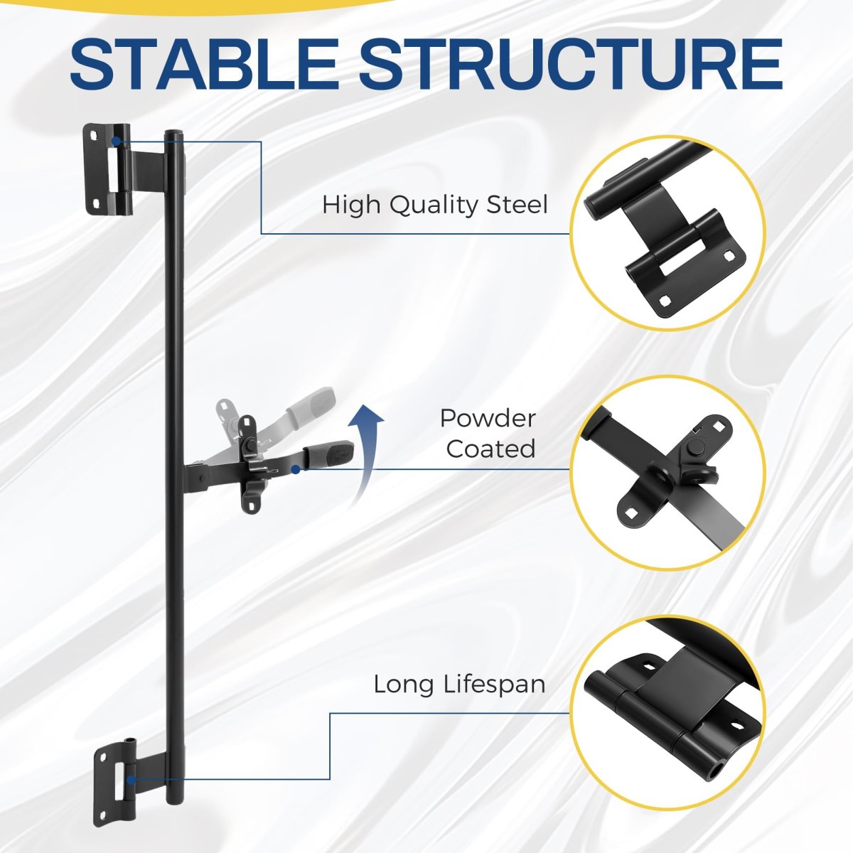 36 In Trailer Cam Bar For Cargo Swing Door Folding Ramp And Rv Hauler Fold Down Hinged Latch Lock Bl3118 Alloy Steel Black