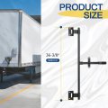 36 In Trailer Cam Bar For Cargo Swing Door Folding Ramp And Rv Hauler Fold Down Hinged Latch Lock Bl3118 Alloy Steel Black