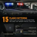 Xridonsen Emergency Visor Police Lights Bar White Red Blue Strobe Interior Windshield For Vehicles Trucks W Take Down Deck