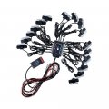 Astra Depot Emergency Warning Hazard 4pcs Ultra Thin 20-led Surface Mount Super Bright Led Strobe Light 16pcs 2-led Dash