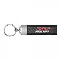Ipick Image 100 Real Carbon Fiber Leather Strap Key Chain With Black Stitching For Hemi 392 Hp