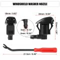 X Autohaux 5pcs Front Windshield Wiper Washer Nozzle Spray Jet Kit 85381-44010 For Toyota Tacoma 2005-2015 Prius 2001-2009