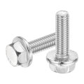 10pcs M6 X 20mm Hex Serrated Flange Bolts Screws 304 Stainless Steeld Head Flange Hexagon For Households Machine Tools And Diy 