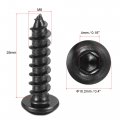 Uxcell Hex Socket Self Tapping Screws M6 X 25mm Carbon Steel Wood Screw 25pcs