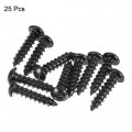 Uxcell Hex Socket Self Tapping Screws M6 X 25mm Carbon Steel Wood Screw 25pcs