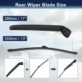 X Autohaux Rear Windshield Wiper Blade Arm Set For Audi Q5 2009-2017 Sq5 2012-2015 A3 2013-2020