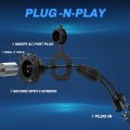 Mictuning 15amp 250v Ac Port Plug With 18 Integrated Extension Cord Y Splitter Cable And Water-resistant Cap
