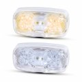 Ledvillage Pack Of 2 4 Inch Clear Lens Amber Led Double Bubble Bullseye Trailer Marker Lights Sealed Bulb Universal Truck Van 